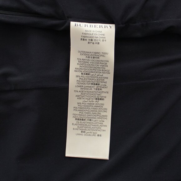 NEW & Authentic Burberry London Lace Back Blouson Classic Black Dress, Size US 2 - Picture 15 of 16